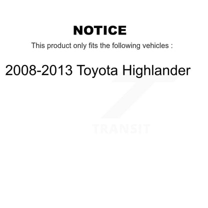 [Arrière] Disque et plaquette de frein pour 2008-2013 Toyota Highlander K8C-104299