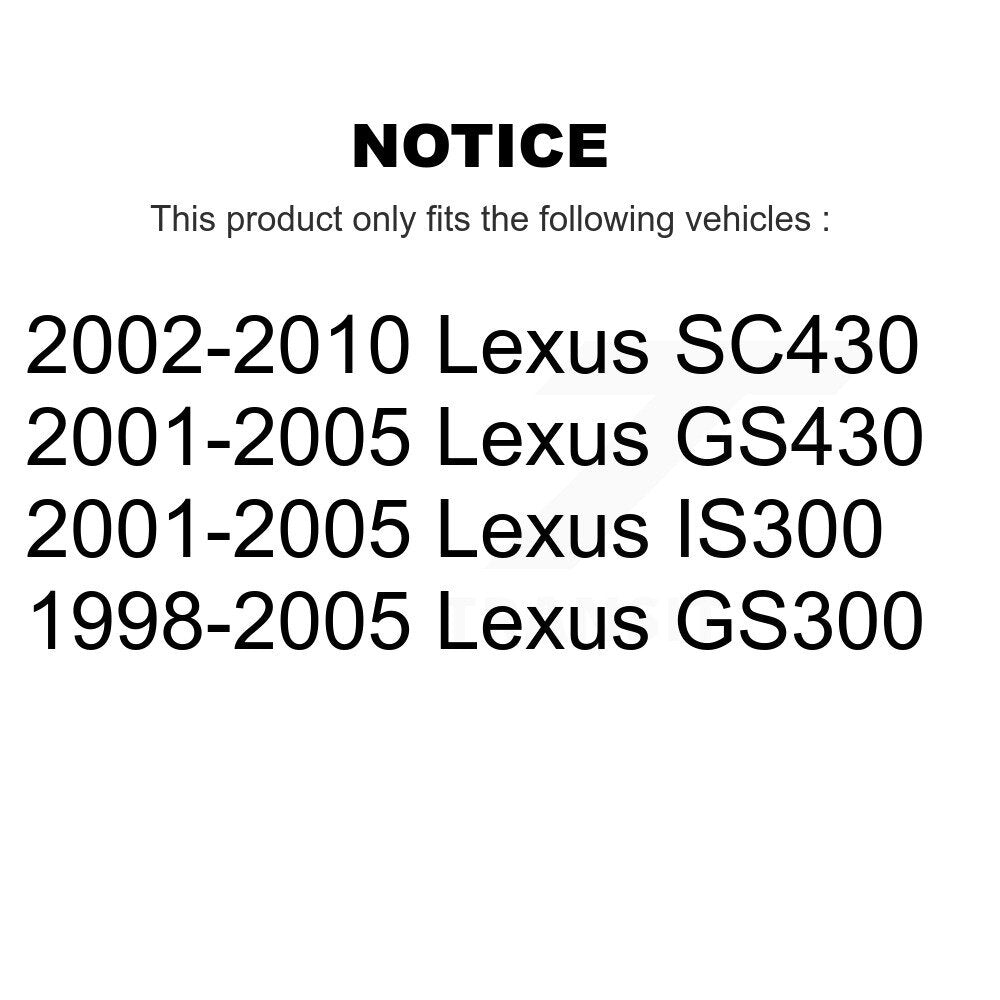 [Arrière] Disque et plaquette de frein pour Lexus SC430 IS300 GS300 K8C-104301