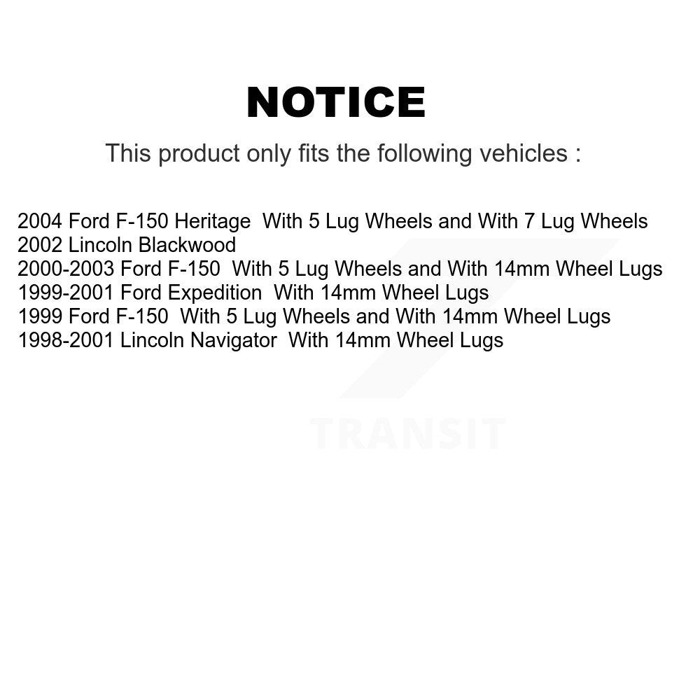 [Arrière] Disque et plaquette de frein pour Ford F-150 Heritage Lincoln K8C-104313