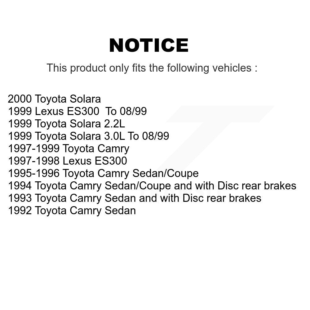 [Arrière] Disque et plaquette de frein pour Toyota Camry Solara Lexus K8C-104325