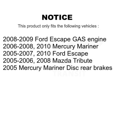 [Arrière] Disque et plaquette de frein pour Ford Escape Mazda Tribute K8C-104343