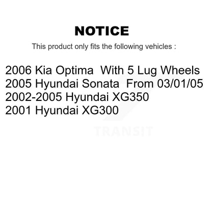 [Arrière] Disque et plaquette de frein pour Hyundai Sonata XG350 Kia K8C-104377
