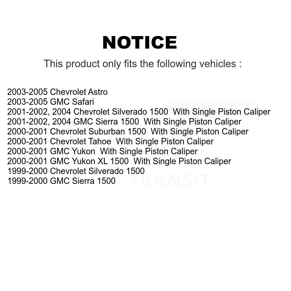 [Arrière] Disque et plaquette de frein pour Chevrolet Silverado 1500 GMC K8C-104380