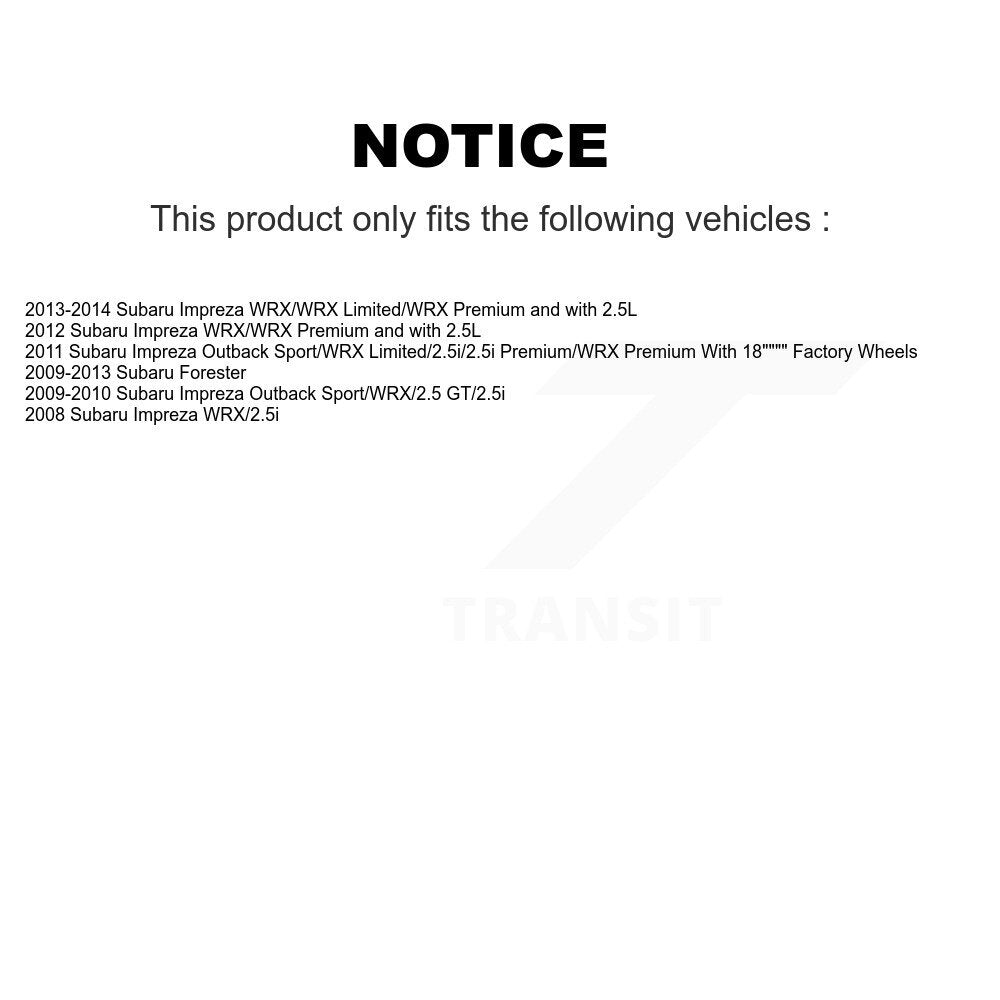 [Arrière] Disque et plaquette de frein pour Subaru Impreza Forester K8C-104408