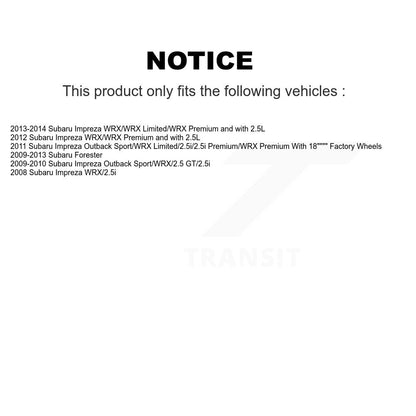 [Arrière] Disque et plaquette de frein pour Subaru Impreza Forester K8C-104408