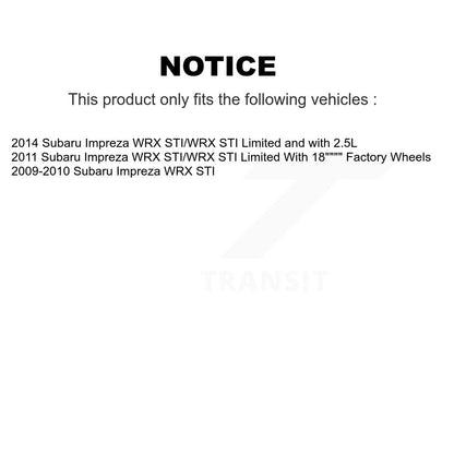 [Arrière] Disque et plaquette de frein pour Subaru Impreza K8C-104413