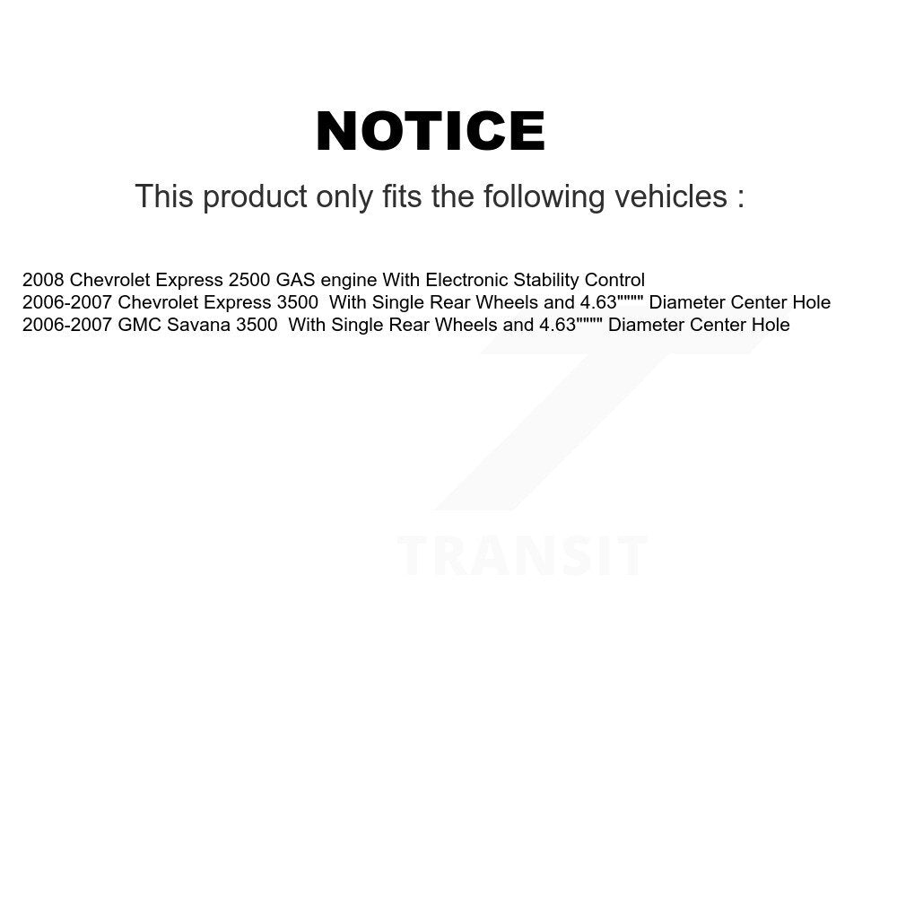 [Arrière] Disque et plaquette de frein pour Chevrolet Express 3500 GMC K8C-104443