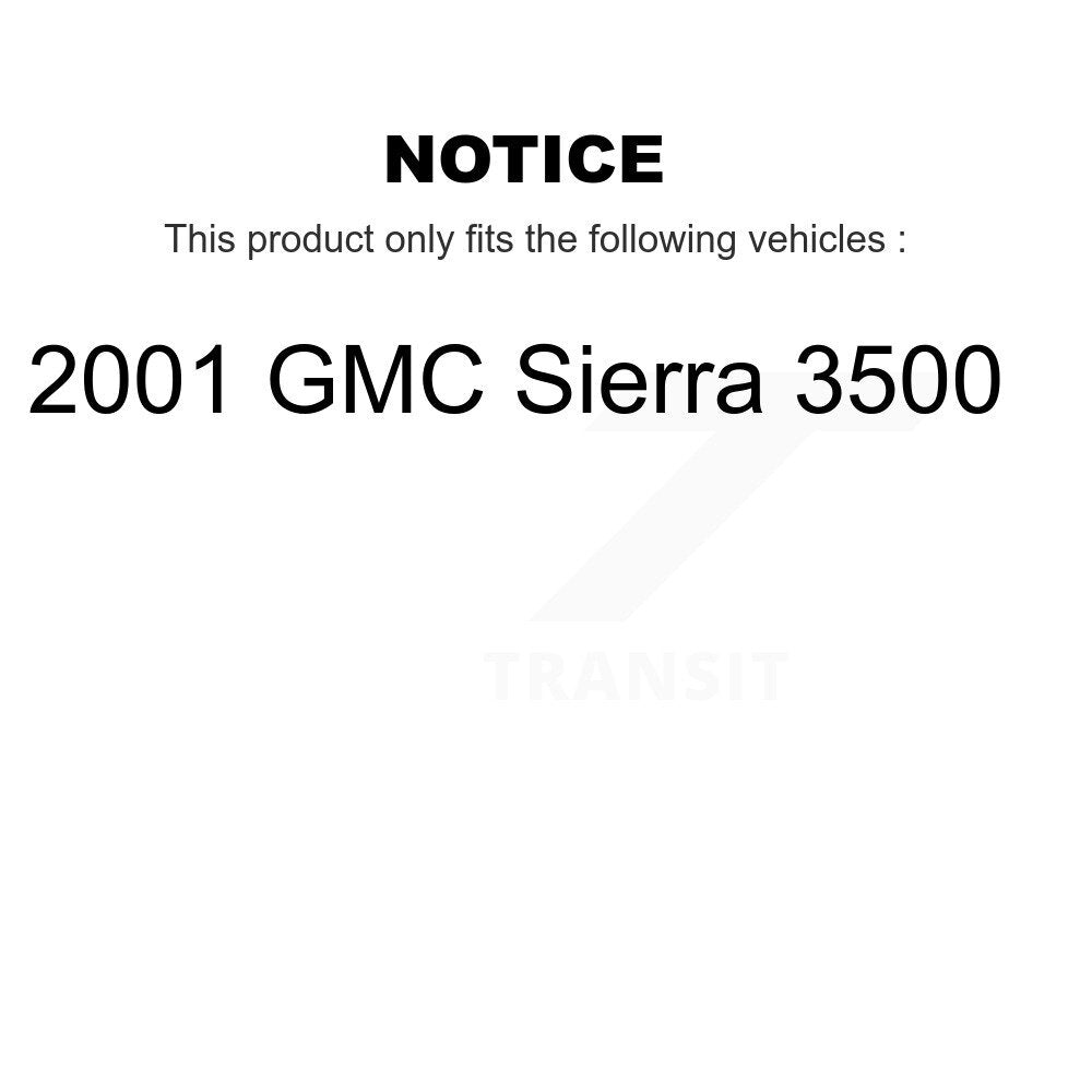 [Arrière] Disque et plaquette de frein pour 2001 GMC Sierra 3500 K8C-104444