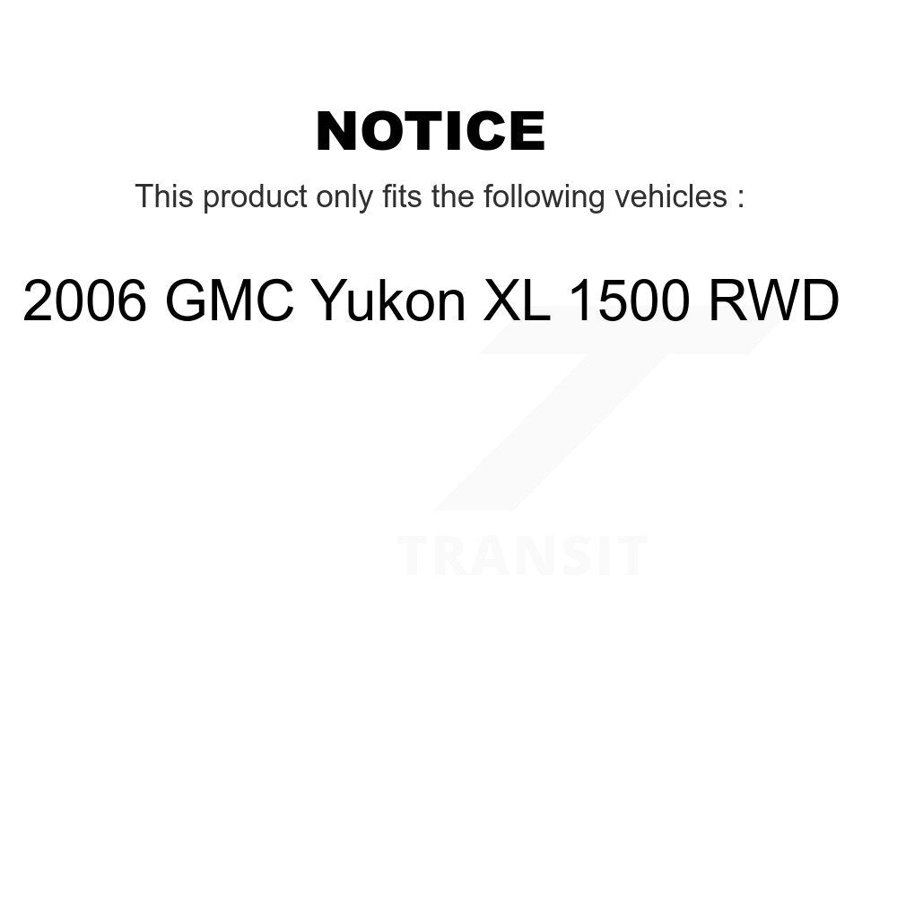 [Arrière] Disque et plaquette de frein pour 2006 GMC Yukon XL 1500 RWD K8C-104459