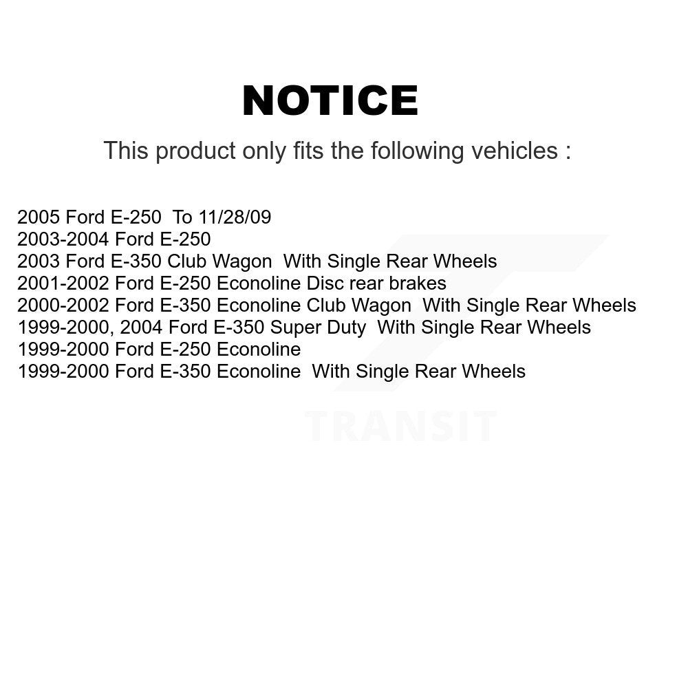 [Arrière] Disque et plaquette de frein pour Ford E-350 Super Duty E-250 K8C-104522