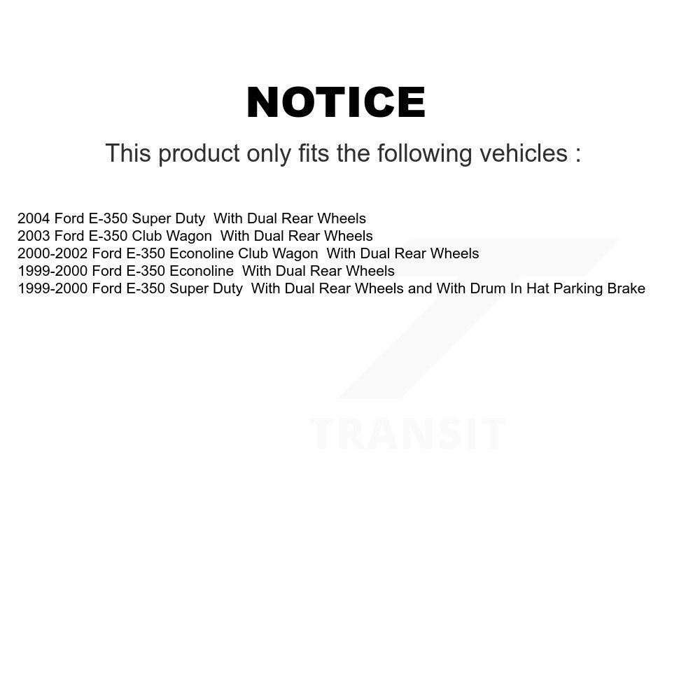 [Arrière] Disque et plaquette de frein pour Ford E-350 Super Duty Club K8C-104524