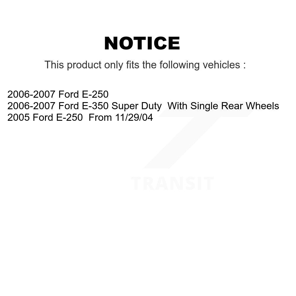 [Arrière] Disque et plaquette de frein pour Ford E-350 Super Duty E-250 K8C-104531