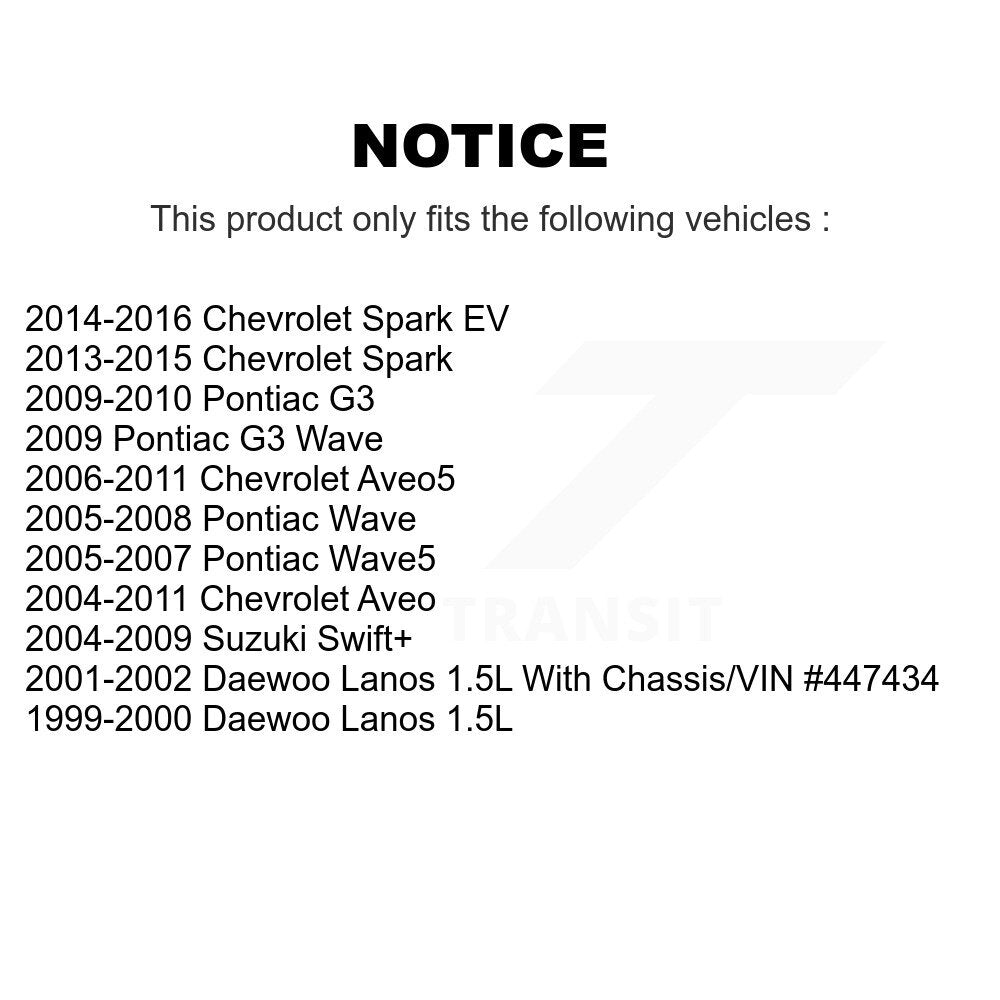 [Avant] Kit de Disque et plaquette (semi-métallique) de frein pour Chevrolet Aveo Spark Aveo5 EV Pontiac G3 Daewoo Lanos Suzuki Wave Wave5 Swift+ K8F-100040
