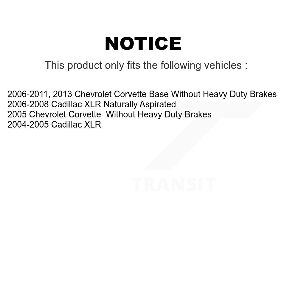 [Avant] Kit de Disque et plaquette (semi-métallique) de frein pour Chevrolet Corvette Cadillac XLR K8F-100044