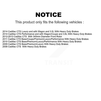[Avant] Kit de Disque et plaquette (semi-métallique) de frein pour Cadillac CTS K8F-100066