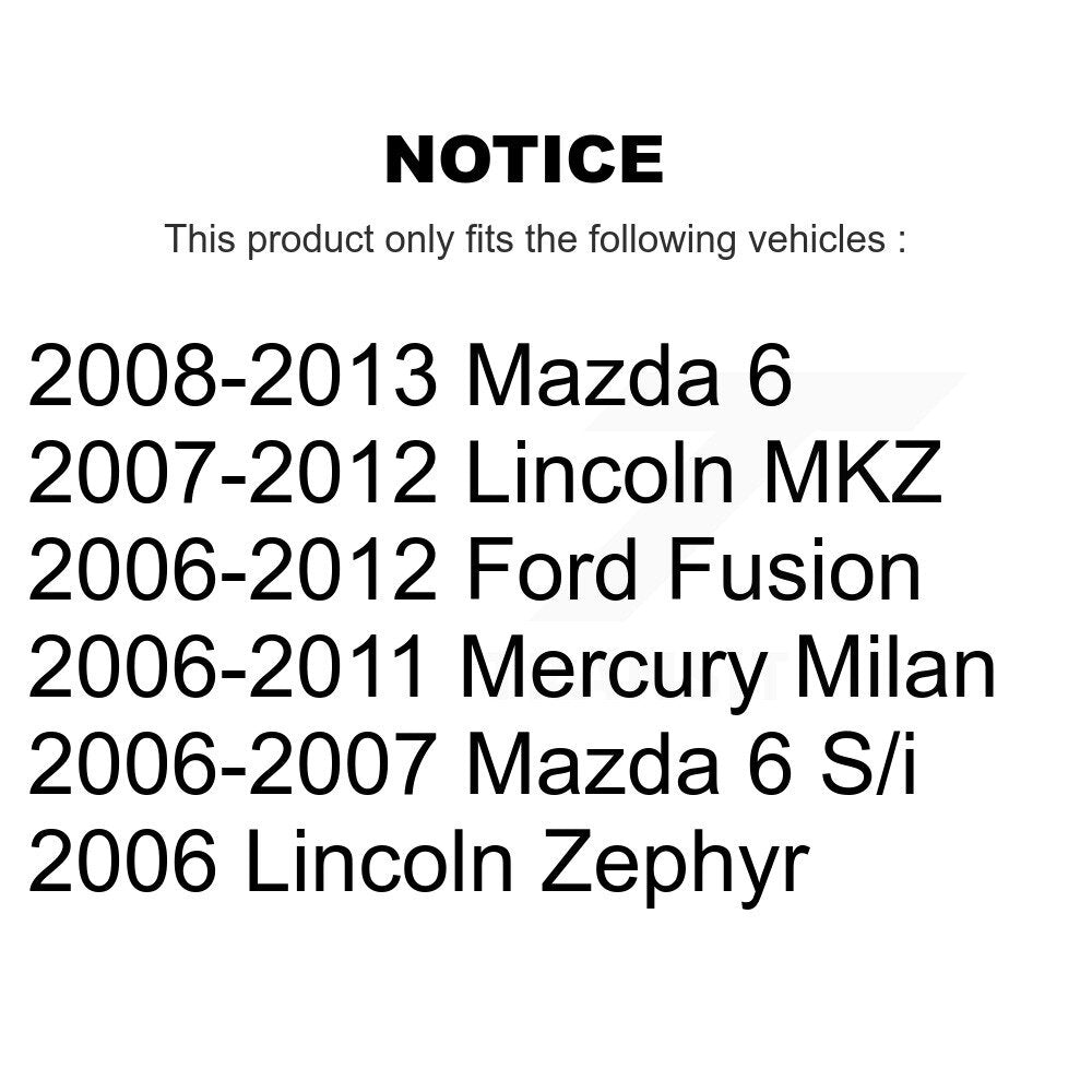 [Avant] Kit de Disque et plaquette (semi-métallique) de frein pour Ford Fusion Mazda 6 Lincoln MKZ Mercury Milan Zephyr K8F-100148