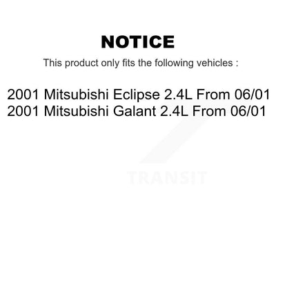 [Avant] Kit de Disque et plaquette (semi-métallique) de frein pour 2001 Mitsubishi Eclipse Galant From 06/01 2.4L K8F-100265