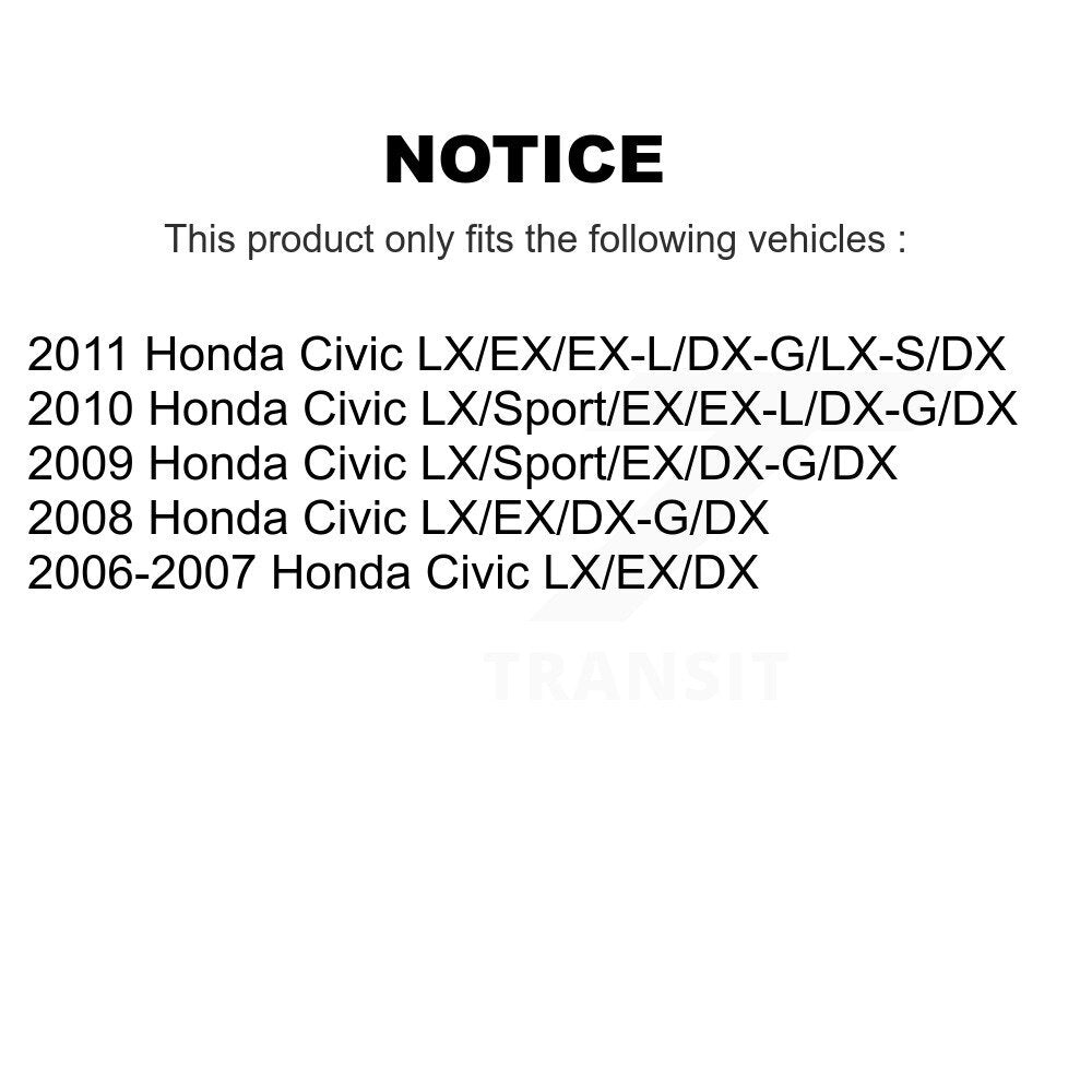 [Avant] Kit de Disque et plaquette (semi-métallique) de frein pour Honda Civic K8F-100356