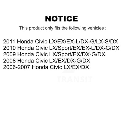 [Avant] Kit de Disque et plaquette (semi-métallique) de frein pour Honda Civic K8F-100356