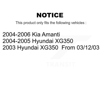 [Avant] Kit de Disque et plaquette (semi-métallique) de frein pour Kia Amanti Hyundai XG350 K8F-100405