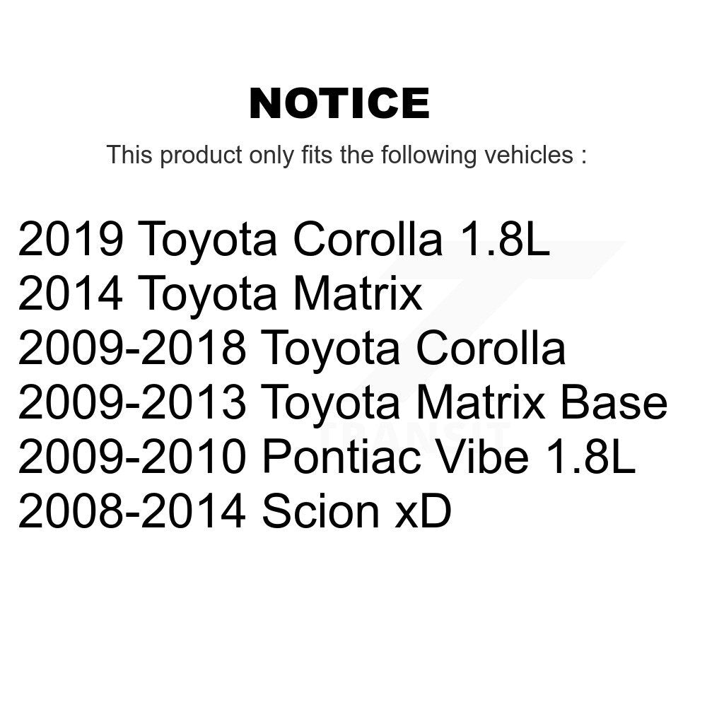 [Avant] Kit de Disque et plaquette (semi-métallique) de frein pour Toyota Corolla Scion xD Matrix Pontiac Vibe K8F-100514