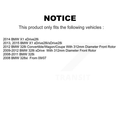 [Avant] Kit de Disque et plaquette (semi-métallique) de frein pour BMW 328i xDrive X1 328xi 323i K8F-100529