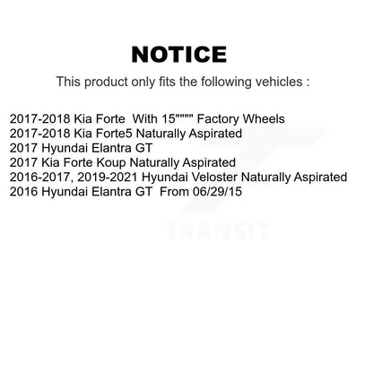 [Avant] Kit de Disque et plaquette (semi-métallique) de frein pour Kia Forte Hyundai Veloster Elantra GT Forte5 Koup K8F-100574