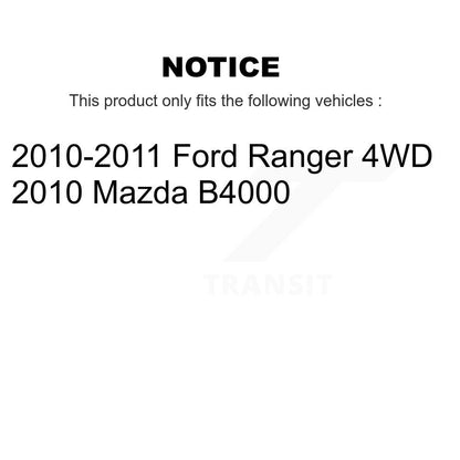 [Avant + Arrière] Kit de Disque et plaquette (semi-métallique) de frein pour Ford Ranger Mazda B4000 K8F-100857