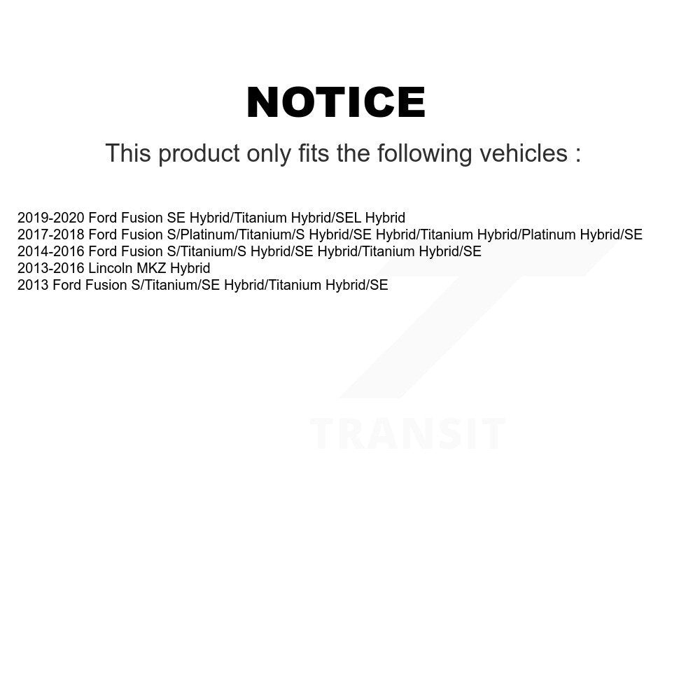 [Avant + Arrière] Kit de Disque et plaquette (semi-métallique) de frein pour Ford Fusion Lincoln MKZ K8F-100912