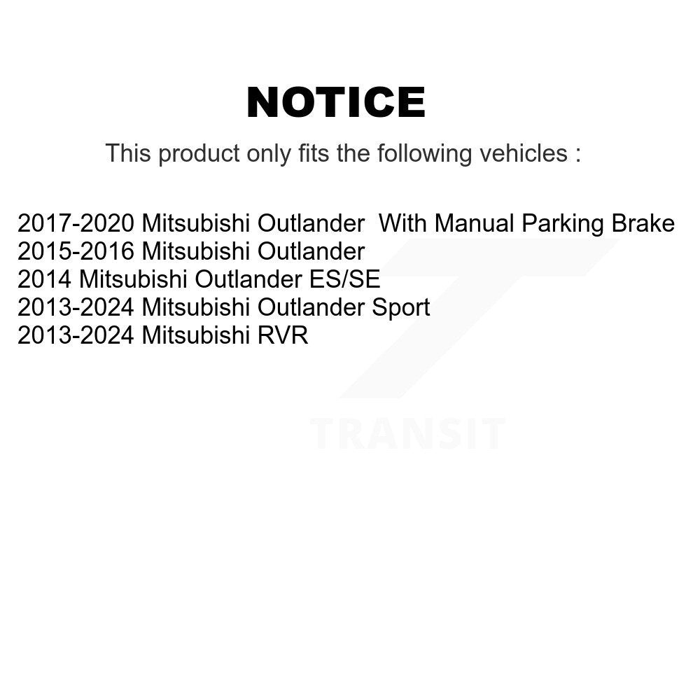 [Avant + Arrière] Kit de Disque et plaquette (semi-métallique) de frein pour Mitsubishi Outlander Sport RVR K8F-100970