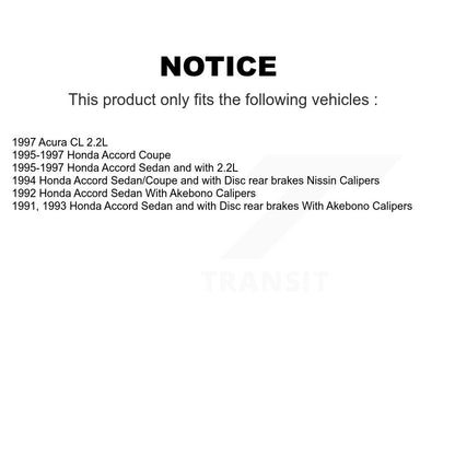 [Avant + Arrière] Kit de Disque et plaquette (semi-métallique) de frein pour Honda Accord Acura CL K8F-101005