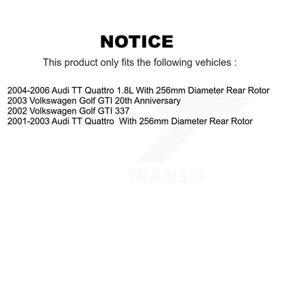 [Avant + Arrière] Kit de Disque et plaquette (semi-métallique) de frein pour Volkswagen Golf Audi TT Quattro K8F-101095