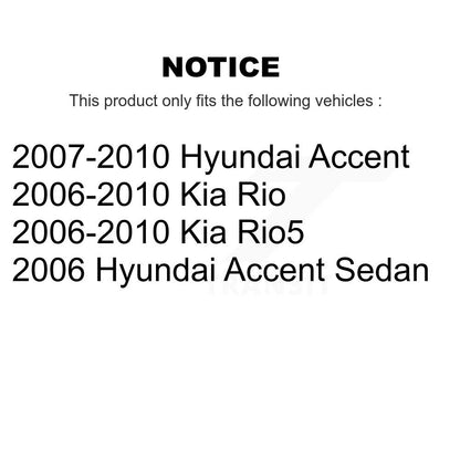 [Avant + Arrière] Kit de Disque et plaquette (semi-métallique) de frein pour Hyundai Accent Kia Rio Rio5 K8F-101233