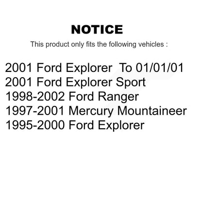 [Arrière] Kit de Disque et plaquette (semi-métallique) de frein pour Ford Ranger Explorer Mercury Mountaineer Sport K8F-101577