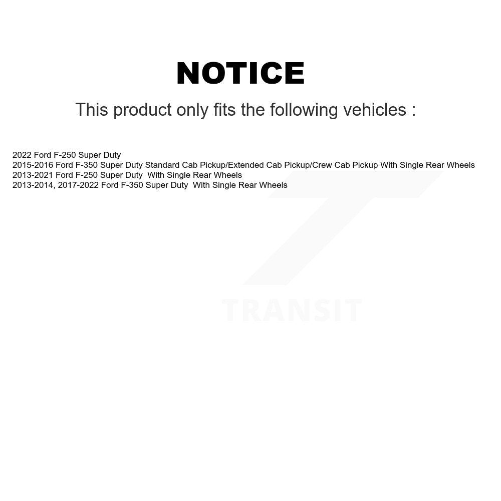 [Arrière] Kit de Disque et plaquette (semi-métallique) de frein pour Ford F-250 Super Duty F-350 K8F-101633