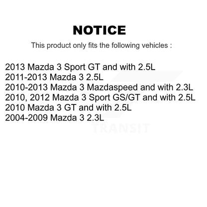 [Arrière] Kit de Disque et plaquette (semi-métallique) de frein pour Mazda 3 Sport K8F-101785