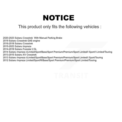 [Arrière] Kit de Disque et plaquette (semi-métallique) de frein pour Subaru Forester Impreza Crosstrek XV K8F-101930