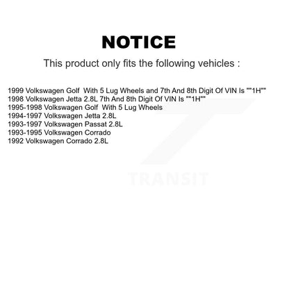 [Arrière] Kit de Disque et plaquette (semi-métallique) de frein pour Volkswagen Jetta Golf Passat Corrado K8F-101982