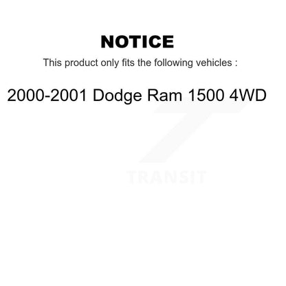 [Avant + Arrière] Kit de Disque et plaquette (semi-métallique) de frein pour 2000-2001 Dodge Ram 1500 4WD K8F-102050