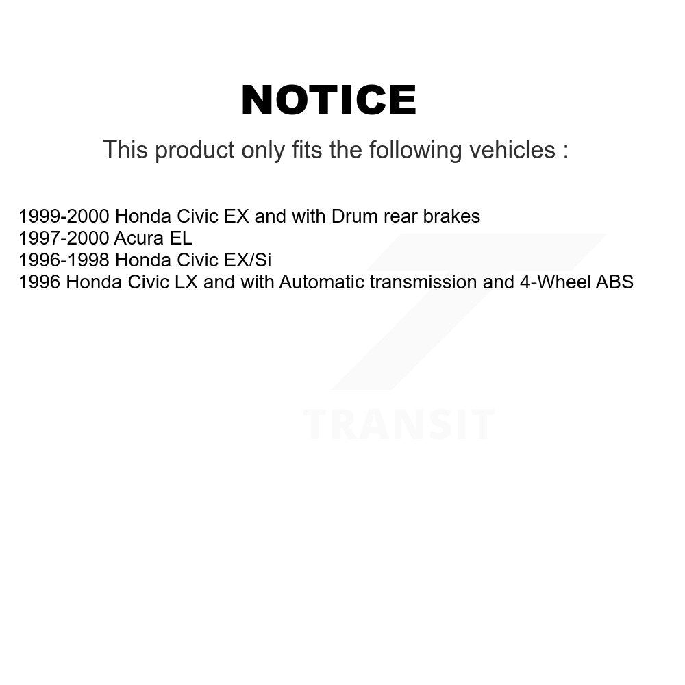 [Avant + Arrière] Kit de Disque et plaquette (semi-métallique) de frein pour Honda Civic Acura EL K8F-102070