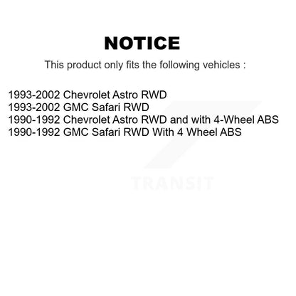 [Avant + Arrière] Kit de Disque et plaquette (semi-métallique) de frein pour Chevrolet Astro GMC Safari K8F-102154