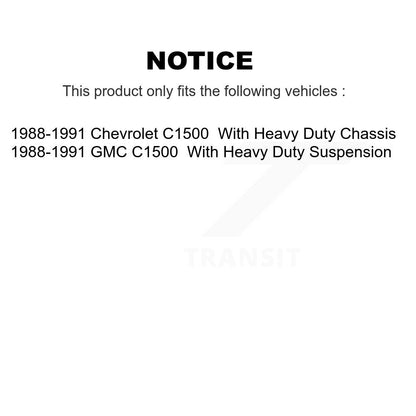 [Avant + Arrière] Kit de Disque et plaquette (semi-métallique) de frein pour 1988-1991 C1500 Chevrolet GMC K8F-102182