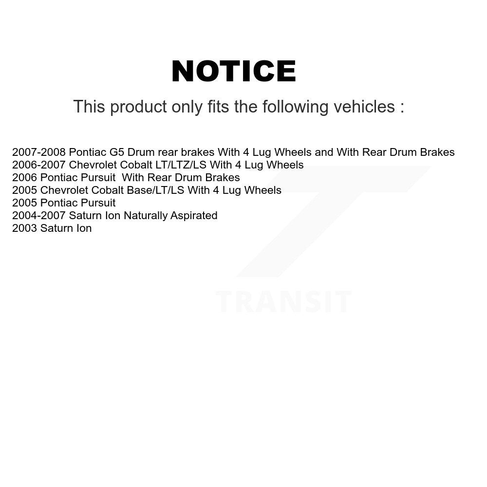 [Avant + Arrière] Kit de Disque et plaquette (semi-métallique) de frein pour Chevrolet Cobalt Saturn Ion Pontiac Pursuit K8F-102266