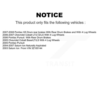 [Avant + Arrière] Kit de Disque et plaquette (semi-métallique) de frein pour Chevrolet Cobalt Saturn Ion Pontiac Pursuit K8F-102403