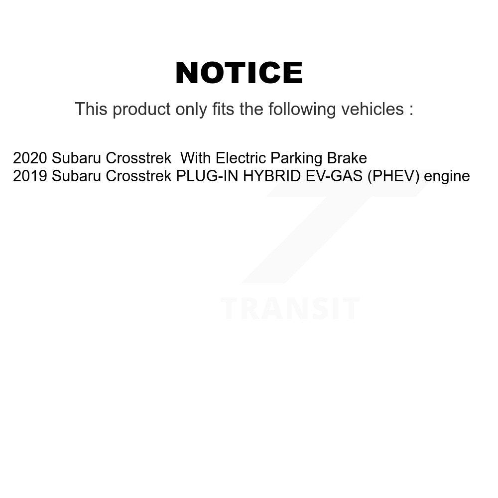 [Arrière] Kit de Disque et plaquette (semi-métallique) de frein pour Subaru Crosstrek K8F-102606