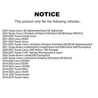 [Avant] Kit de Disque et plaquette (semi-métallique) de frein pour Toyota Camry RAV4 Lexus ES350 Avalon ES300h UX250h UX200 C-HR Venza ES250 Corolla Cross K8F-102683
