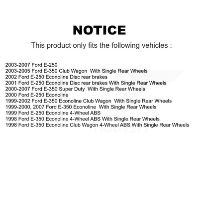 [Avant + Arrière] Kit de Disque et plaquette (semi-métallique) de frein pour Ford E-350 Super Duty E-250 Econoline Club Wagon K8F-102946