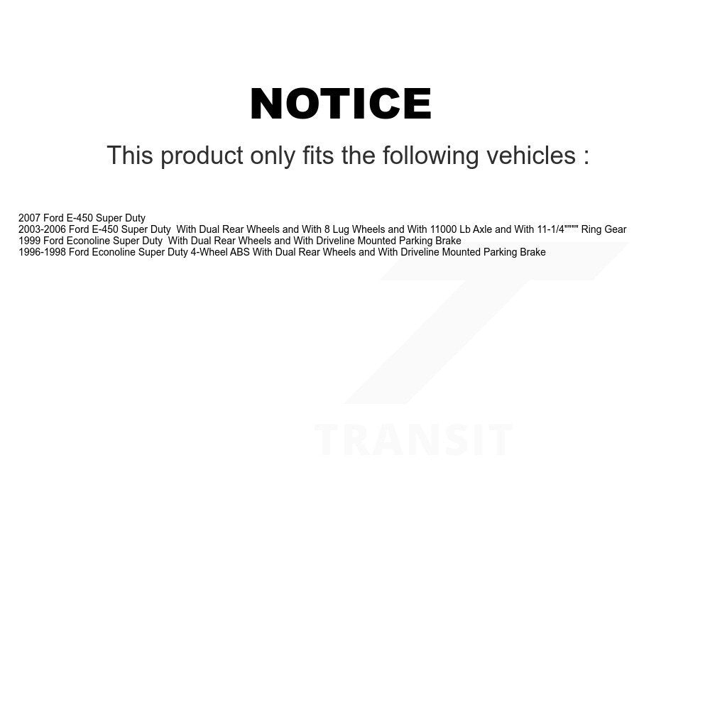 [Avant + Arrière] Kit de Disque et plaquette (semi-métallique) de frein pour Ford E-450 Super Duty Econoline K8F-102949