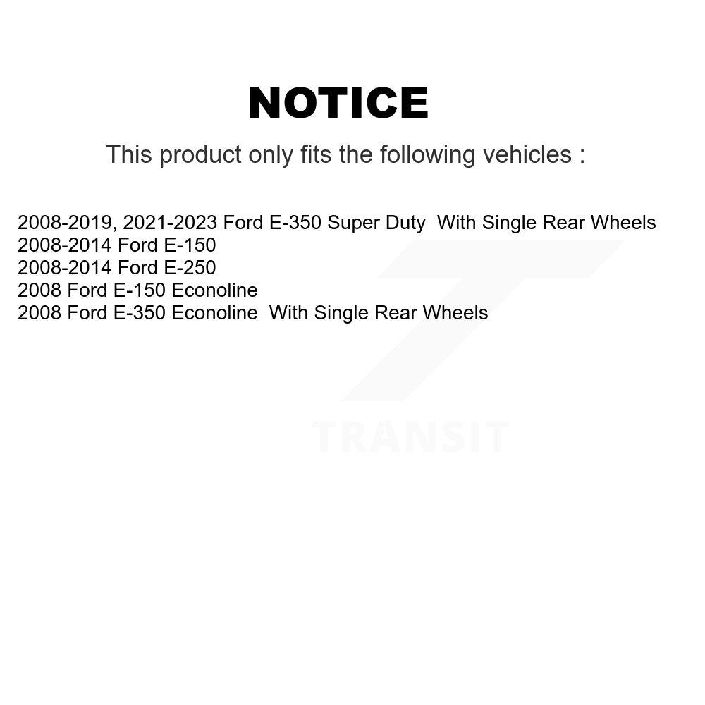 [Avant + Arrière] Kit de Disque et plaquette (semi-métallique) de frein pour Ford E-350 Super Duty E-250 E-150 Econoline K8F-102986