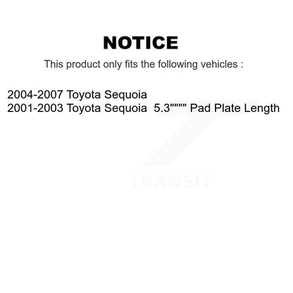 [Avant + Arrière] Kit de Disque et plaquette (semi-métallique) de frein pour Toyota Sequoia K8F-103091